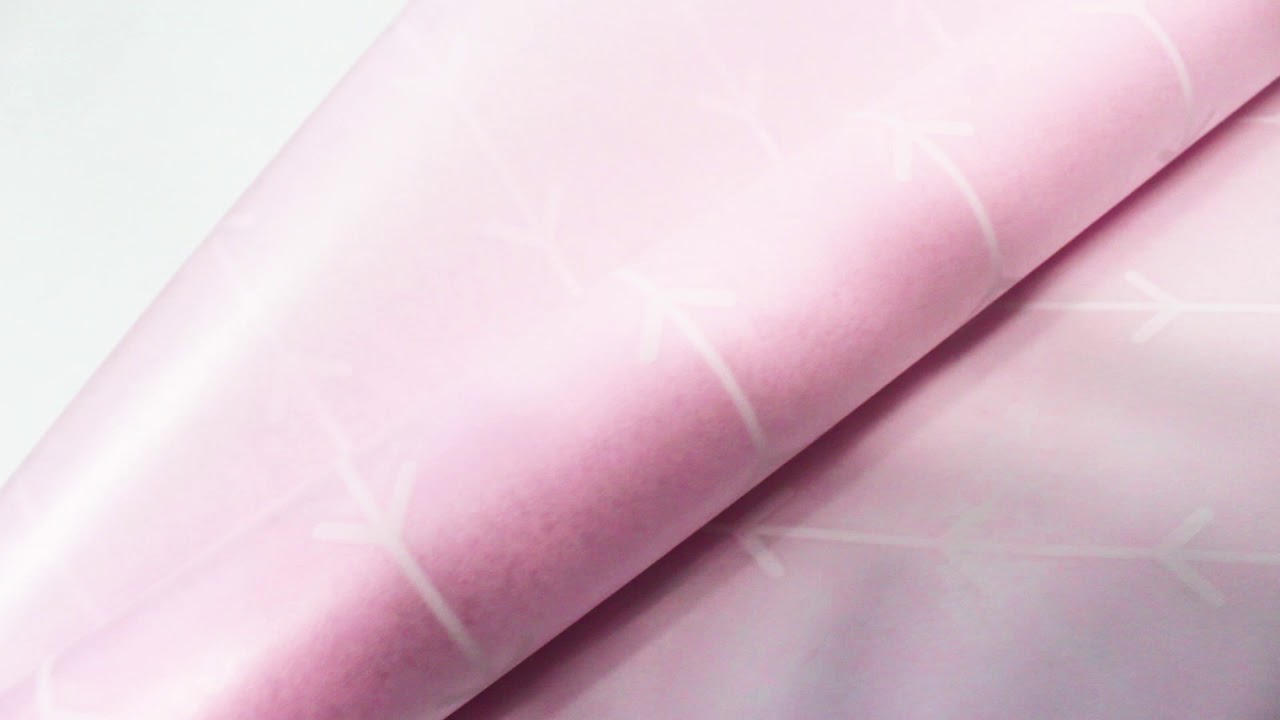 Упаковочный материал Ламинированный фетр "Кустик", 60 см х 5 м Розовый